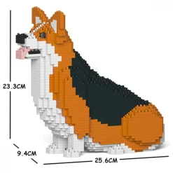 Jekca - Welsh Corgi 03S-M02 - Lego - Sculpture - Construction - 4D - Brick Animals - Toys - Avvenice