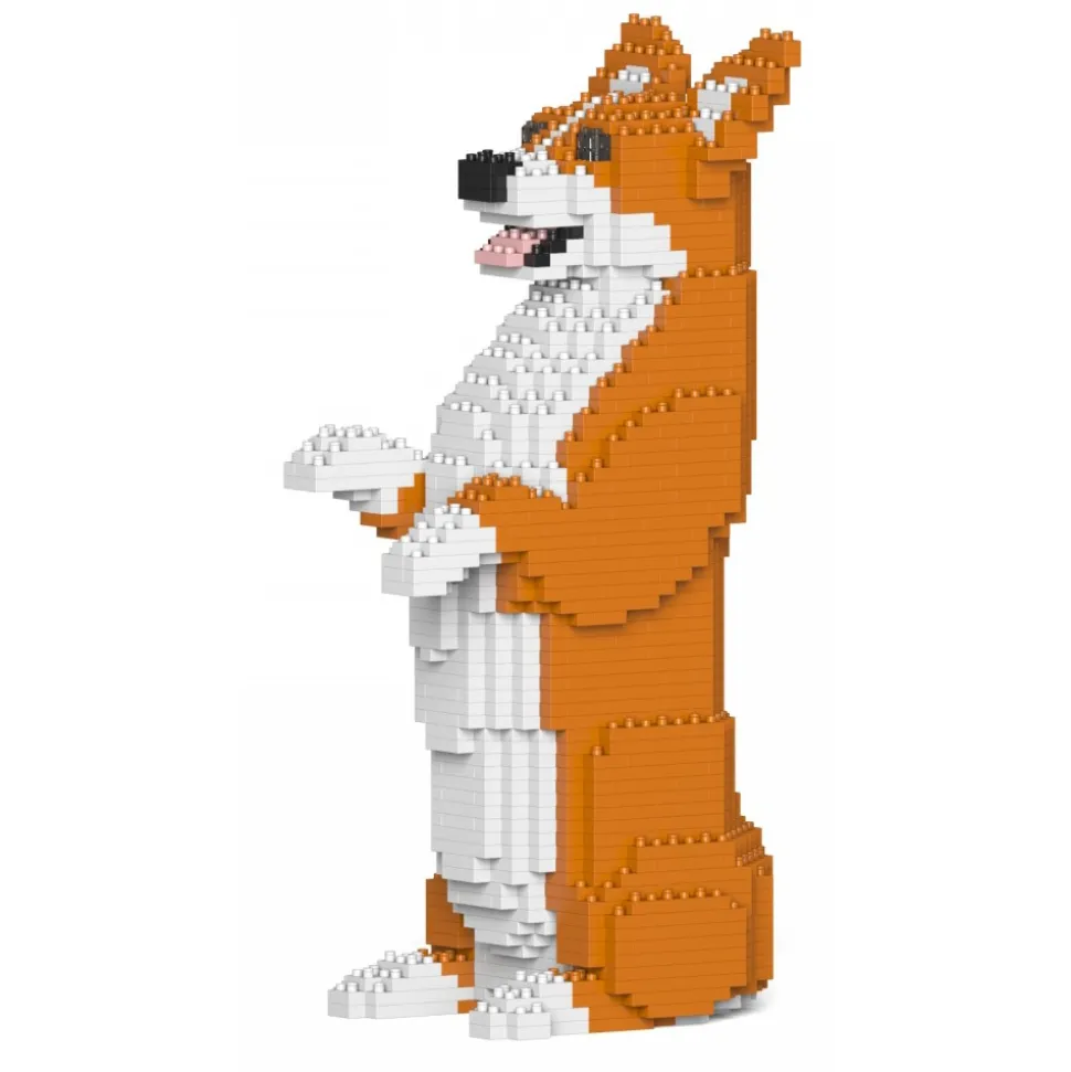Jekca - Welsh Corgi 05S-M01 - Lego - Sculpture - Construction - 4D - Brick Animals - Toys - Avvenice