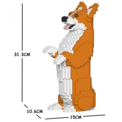 Jekca - Welsh Corgi 05S-M01 - Lego - Sculpture - Construction - 4D - Brick Animals - Toys - Avvenice