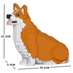 Jekca - Welsh Corgi 03S-M01 - Lego - Sculpture - Construction - 4D - Brick Animals - Toys - Avvenice