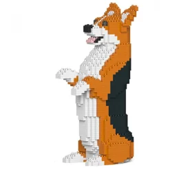 Jekca - Welsh Corgi 05S-M02 - Lego - Sculpture - Construction - 4D - Brick Animals - Toys - Avvenice