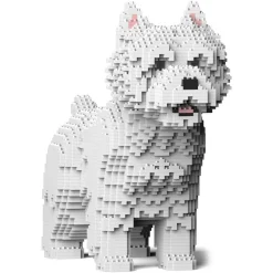 Jekca - West Highland White Terrier 02 - Big - Lego - Sculpture - Construction - 4D - Brick Animals - Toys - Avvenice