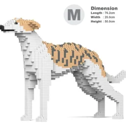 Jekca - Whippet Dog 01 - Big - Lego - Sculpture - Construction - 4D - Brick Animals - Toys - Avvenice