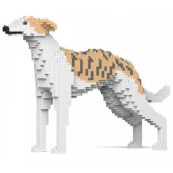 Jekca - Whippet Dog 01S - Lego - Sculpture - Construction - 4D - Brick Animals - Toys - Avvenice