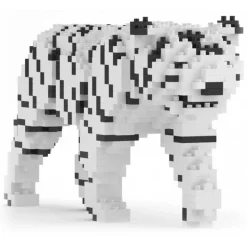 Jekca - White Tiger 01 - Big - Lego - Sculpture - Construction - 4D - Brick Animals - Toys - Avvenice