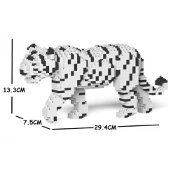 Jekca - White Tiger 01S - Lego - Sculpture - Construction - 4D - Brick Animals - Toys - Avvenice