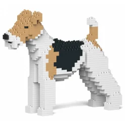 Jekca - Wire Haired Fox Terrier 01S - Lego - Sculpture - Construction - 4D - Brick Animals - Toys - Avvenice