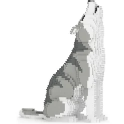 Jekca - Wolf 01 - Lego - Sculpture - Construction - 4D - Brick Animals - Toys - Avvenice