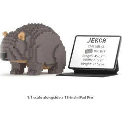 Jekca - Wombat 01 - Big - Lego - Sculpture - Construction - 4D - Brick Animals - Toys - Avvenice
