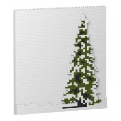 Jekca - Xmas Brick Painting 02S (30x30cm) - Lego - Sculpture - Construction - 4D - Brick Animals - Toys - Avvenice