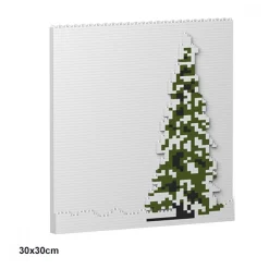 Jekca - Xmas Brick Painting 02S (30x30cm) - Lego - Sculpture - Construction - 4D - Brick Animals - Toys - Avvenice