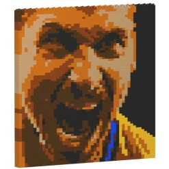 Jekca - Zlatan Ibrahimovic Brick Painting 03S - Lego - Sculpture - Construction - 4D - Brick Animals - Toys - Avvenice