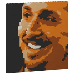 Jekca - Zlatan Ibrahimovic Brick Painting 04S - Lego - Sculpture - Construction - 4D - Brick Animals - Toys - Avvenice