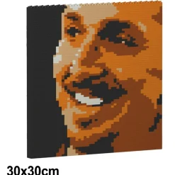 Jekca - Zlatan Ibrahimovic Brick Painting 04S - Lego - Sculpture - Construction - 4D - Brick Animals - Toys - Avvenice