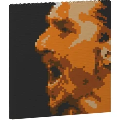 Jekca - Zlatan Ibrahimovic Brick Painting 02S - Lego - Sculpture - Construction - 4D - Brick Animals - Toys - Avvenice