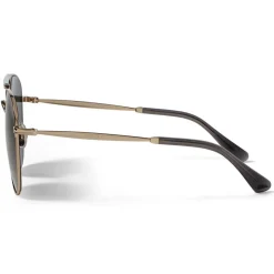 Jimmy Choo - Abbie - Gold Glitter Aviator Sunglasses with Mirror Lenses and Metal Frame - Jimmy Choo Eyewear - Avvenice