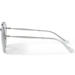 Jimmy Choo - Abbie - Lilac Glitter Aviator Sunglasses with Palladium Frame - Jimmy Choo Eyewear - Avvenice