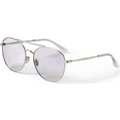 Jimmy Choo - Abbie - Lilac Glitter Aviator Sunglasses with Palladium Frame - Jimmy Choo Eyewear - Avvenice