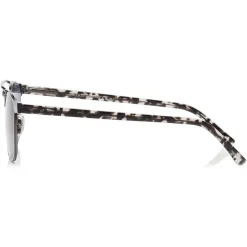 Jimmy Choo - Alan - Blue Avio Ruthenium Havana Square Frame Sunglasses with Metal Frame - Avvenice