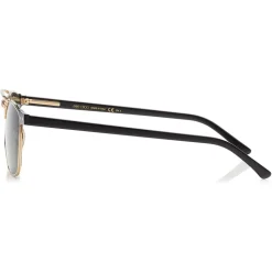 Jimmy Choo - Alan - Green Lens and Black Acetate Square Frame Sunglasses with Gold Metal Frame - Avvenice