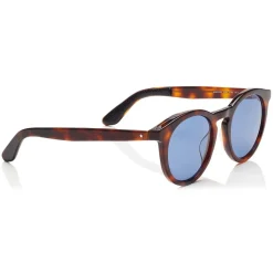 Jimmy Choo - Albert - Blue Avio Lenses and Havana Black Acetate Oval Frame Sunglasses - Avvenice