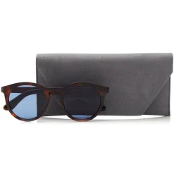 Jimmy Choo - Albert - Blue Avio Lenses and Havana Black Acetate Oval Frame Sunglasses - Avvenice