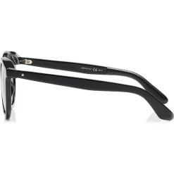 Jimmy Choo - Albert - Grey Lenses and Black Acetate Oval Frame Sunglasses - Jimmy Choo Eyewear - Avvenice