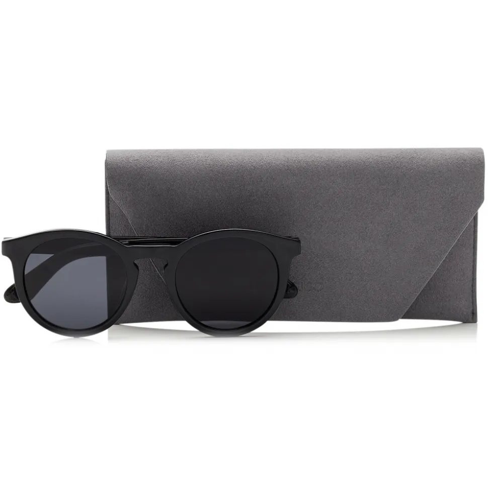 Jimmy Choo - Albert - Grey Lenses and Black Acetate Oval Frame Sunglasses - Jimmy Choo Eyewear - Avvenice