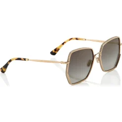 Jimmy Choo - Aline - Grey Shaded Gold Mirror Square Sunglasses - Jimmy Choo Eyewear - Avvenice