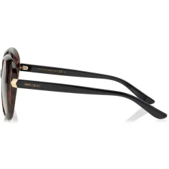 Jimmy Choo - Amada - Brown Shaded Cat Eye Sunglasses with Dark Havana Frame - Avvenice