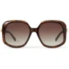 Jimmy Choo - Amada - Grey Shaded Cat Eye Sunglasses with Nude Frame - Jimmy Choo Eyewear - Avvenice