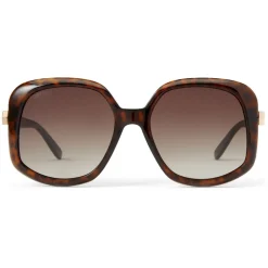 Jimmy Choo - Amada - Grey Shaded Cat Eye Sunglasses with Nude Frame - Jimmy Choo Eyewear - Avvenice