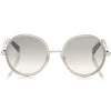 Jimmy Choo - Andie - Light Grey Havana Round Framed Sunglasses with Crystal Glitter Detailing - Sunglasses - Jimmy Choo Eyewear - Avvenice