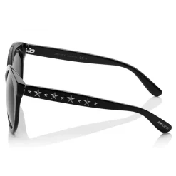 Jimmy Choo - Astar - Black Oversized Sunglasses with Star Stud Detailing - Sunglasses - Jimmy Choo Eyewear - Avvenice