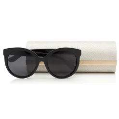 Jimmy Choo - Astar - Black Oversized Sunglasses with Star Stud Detailing - Sunglasses - Jimmy Choo Eyewear - Avvenice