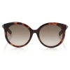 Jimmy Choo - Astar - Dark Havana Oversized Sunglasses with Star Stud Detailing - Sunglasses - Jimmy Choo Eyewear - Avvenice