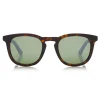 Jimmy Choo - Ben - Dark Havana Wayfare Sunglasses with Green Mirror Lenses - Jimmy Choo Eyewear - Avvenice