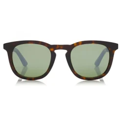 Jimmy Choo - Ben - Dark Havana Wayfare Sunglasses with Green Mirror Lenses - Jimmy Choo Eyewear - Avvenice