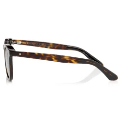 Jimmy Choo - Ben - Dark Havana Wayfare Sunglasses with Green Mirror Lenses - Jimmy Choo Eyewear - Avvenice