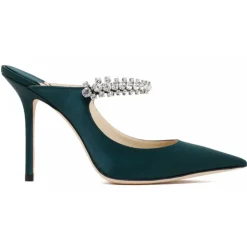 Jimmy Choo - Bing 100 - Dark Green Mules - Jimmy Choo Exclusive Luxury Collection - Avvenice