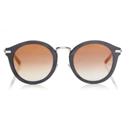 Jimmy Choo - Bobby - Black Pearl Round Frame Sunglasses with Perforated Stars - Jimmy Choo Eyewear - Avvenice