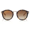 Jimmy Choo - Bobby - Dark Havana Round Frame Sunglasses with Gold Mirror Lenses - Jimmy Choo Eyewear - Avvenice