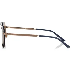 Jimmy Choo - Cal - Silver Mirror Lenses and Bronze Oval Frame Sunglasses with Blue Flock - Avvenice