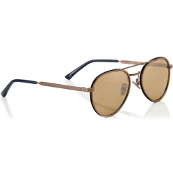 Jimmy Choo - Cal - Silver Mirror Lenses and Bronze Oval Frame Sunglasses with Blue Flock - Avvenice