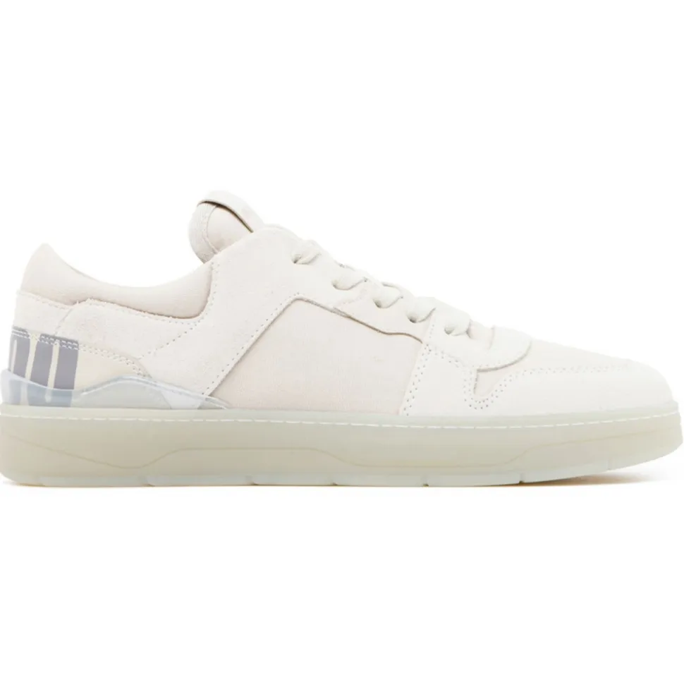 Jimmy Choo - Calf Leather Florent Low-Top Sneakers - White Beige - Jimmy Choo Exclusive Luxury Collection - Avvenice