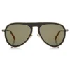 Jimmy Choo - Carl - Black Aviator Sunglasses with Gold Mirror Lenses - Jimmy Choo Eyewear - Avvenice