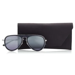 Jimmy Choo - Carl - Blue Aviator Sunglasses with Light Grey Mirror Lenses - Jimmy Choo Eyewear - Avvenice