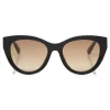 Jimmy Choo - Chana - Black Cat-Eye Acetate Sunglasses with Gold Chain Detailing - Sunglasses - Jimmy Choo Eyewear - Avvenice