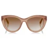Jimmy Choo - Chana - Opal Nude Cat-Eye Sunglasses with Copper Gold Chain Detailing - Sunglasses - Jimmy Choo Eyewear - Avvenice