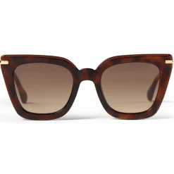 Jimmy Choo - Ciara - Brown Cat Eye Sunglasses with Rose Gold Temples - Jimmy Choo Eyewear - Avvenice